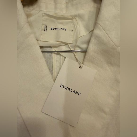 NWT Everlane linen double breasted blazer in cream size 4 - Picture 6 of 8